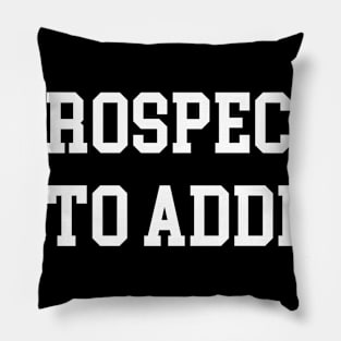 Prospect Auto Addict - White Lettering Pillow