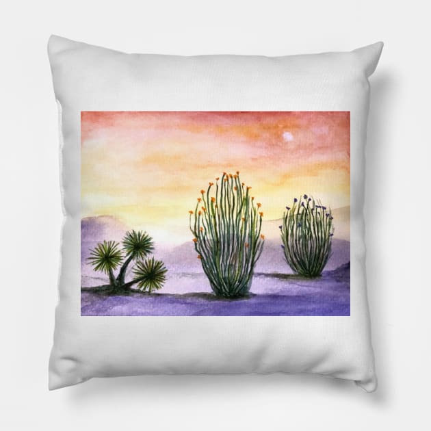 Ocotillo Desert Pillow by Tstafford