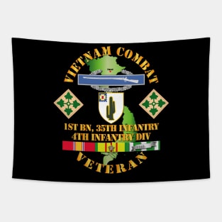 Vietnam Combat Infantry Veteran w 1st Bn 35th Inf - 4th ID SSI Tapestry