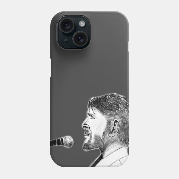 Jensen Ackles Sketch Singing Phone Case by SOwenDesign