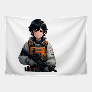 Tactical Girl Tapestry