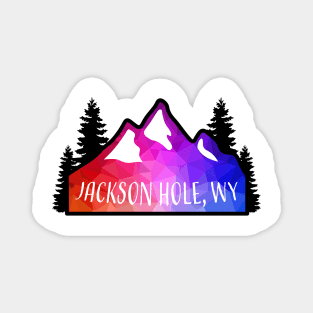 Geometric Colorful Mountain Jackson Hole, Wyoming Magnet