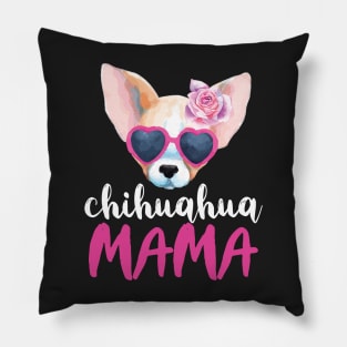 Chihuahua Mama Cute Dog Mom Watercolor Graphic Pillow