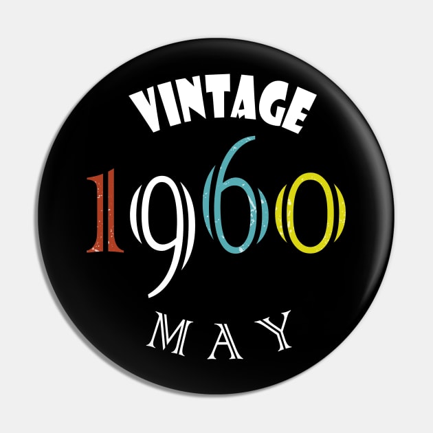 1960 - Vintage may Birthday Pin by rashiddidou