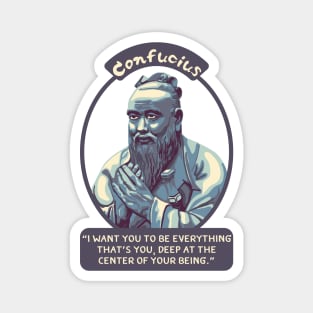 Confucius Portrait and Quote Magnet