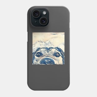 Cute puppy painting (pet, dog, pretty and hiking) Phone Case