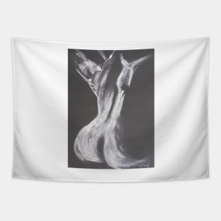 Black and White Back 2 - Female Nude Tapestry