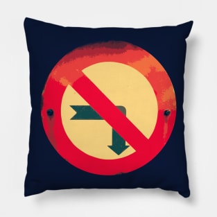 Vintage Road Sign Pillow