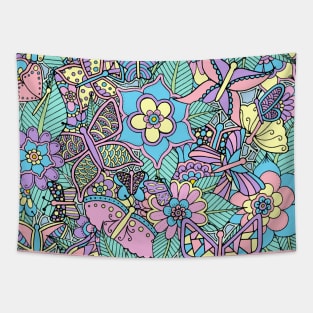 Pastel Butterfly Garden Tapestry