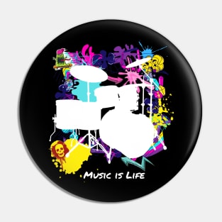 Drum Art Pin