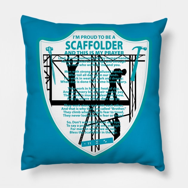 Scaffolder's Prayer Pillow by Scaffoldmob