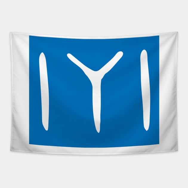 Large Blue Kayi Tribe Flag Symbol from Dirilis/Resurrection Ertugrul Tapestry by TerrificTees