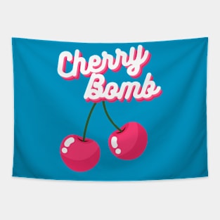 Cherry Bomb Runaways Cute Pop Art Band Music 90's Tapestry