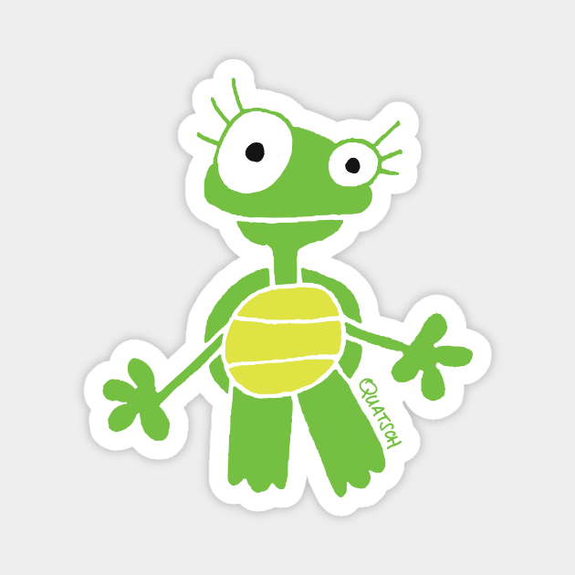 GREEN Baby Turtle Magnet by Quatsch