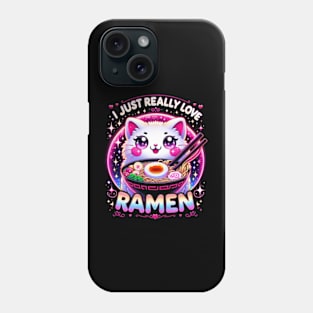 Ramen Cat Anime Shirt - Kawaii Clothes Otaku Clothing Manga Phone Case