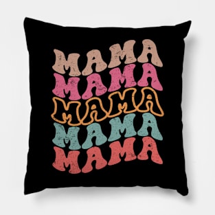 Mother's Day 2024 - Mama Retro Groovy Pillow