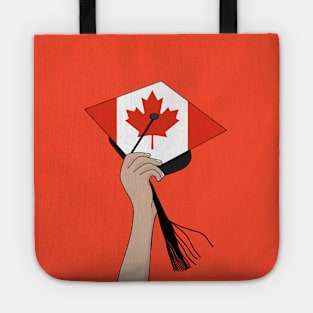 Holding the Square Academic Cap Canada Tote