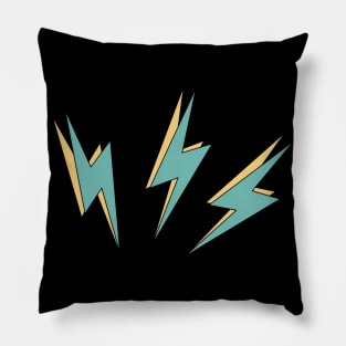 Lightning Bolts (Green & Gold) Pillow