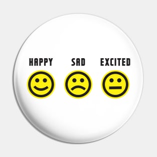 happy sad and excited Pin