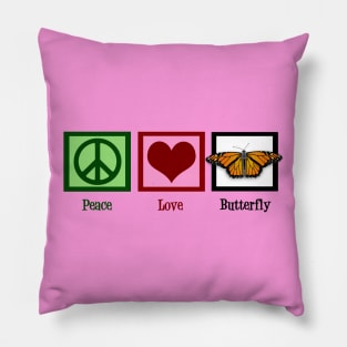 Peace Love Butterfly Pillow