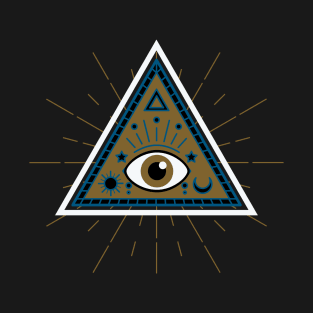 All Seeing eye - Brown with brown eye T-Shirt