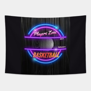 Basketball Players Zone 24/7 Tapestry