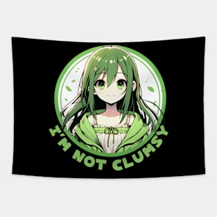 Japanese Anime green girl Tapestry