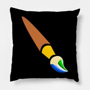 Gay Ocean Pride Flag Paintbrush Pillow