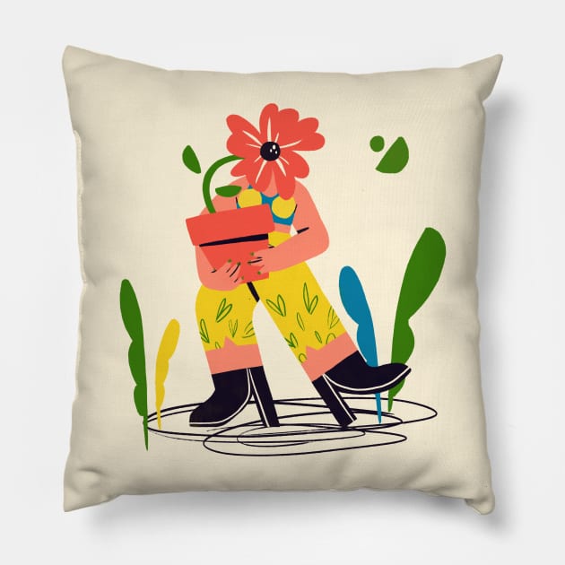 Plant Head Pillow by kheat