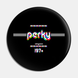 Perky 1970 ColorGroove Retro-Rainbow-Tube nostalgia (wf) Pin