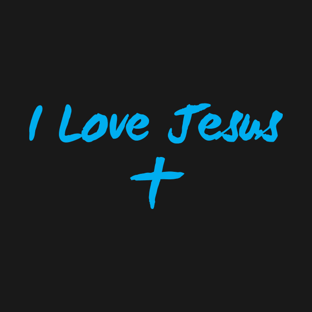 I Love Jesus (blue) by VinceField