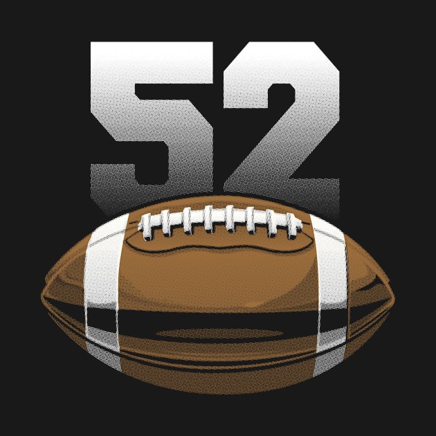 Football Sport Number 52 Graphic by jaybeebrands