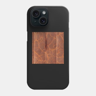 Brown leather, natural and ecological leather print #31 Phone Case