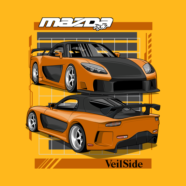 Mazda Veilside Orange and Black Tone by Aiqkids Design