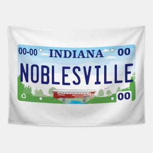 Noblesville Indiana License Plate Tapestry