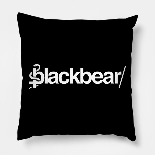 BlackBear Word Logo Pillow by traffordpellsgraphics