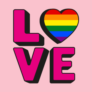 Love pride rainbow heart T-Shirt