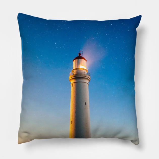 Nautical Lighthouse Print Pillow by NewburyBoutique