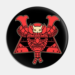 Red Samurai Mask Pin