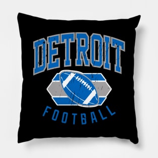 Vintage Detroit Football Pillow