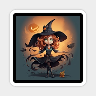 Happy halloween witch Magnet