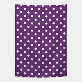 Violet and White Polka Dots Seamless Pattern 015#002 Tapestry