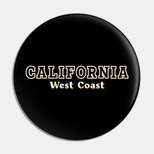 California - West Coast // Typography Design Pin