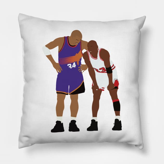 M. Jordan 23 vs C. Barkley 34 NBA Finals Pillow by Jackshun