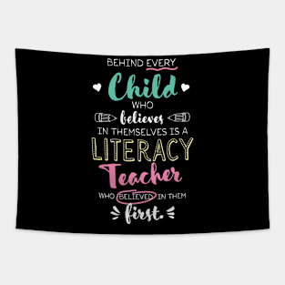 Great Literacy Teacher who believed - Appreciation Quote Tapestry