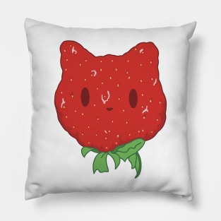 red strawberry cat aesthetic dollette coquette pack Pillow