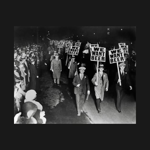 We Want Beer! Prohibition Protest, 1931. Vintage Photo by historyphoto