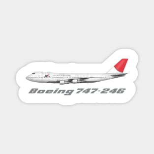 Japan Airlines 747-200 Tee Shirt Version Magnet