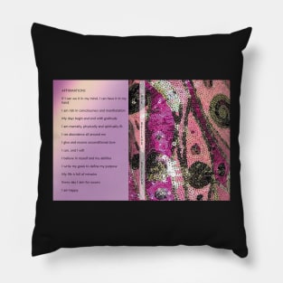 Photographic Image of Pink and Gold Sequins Pillow