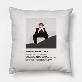 American Psycho Minimalist Poster Pillow